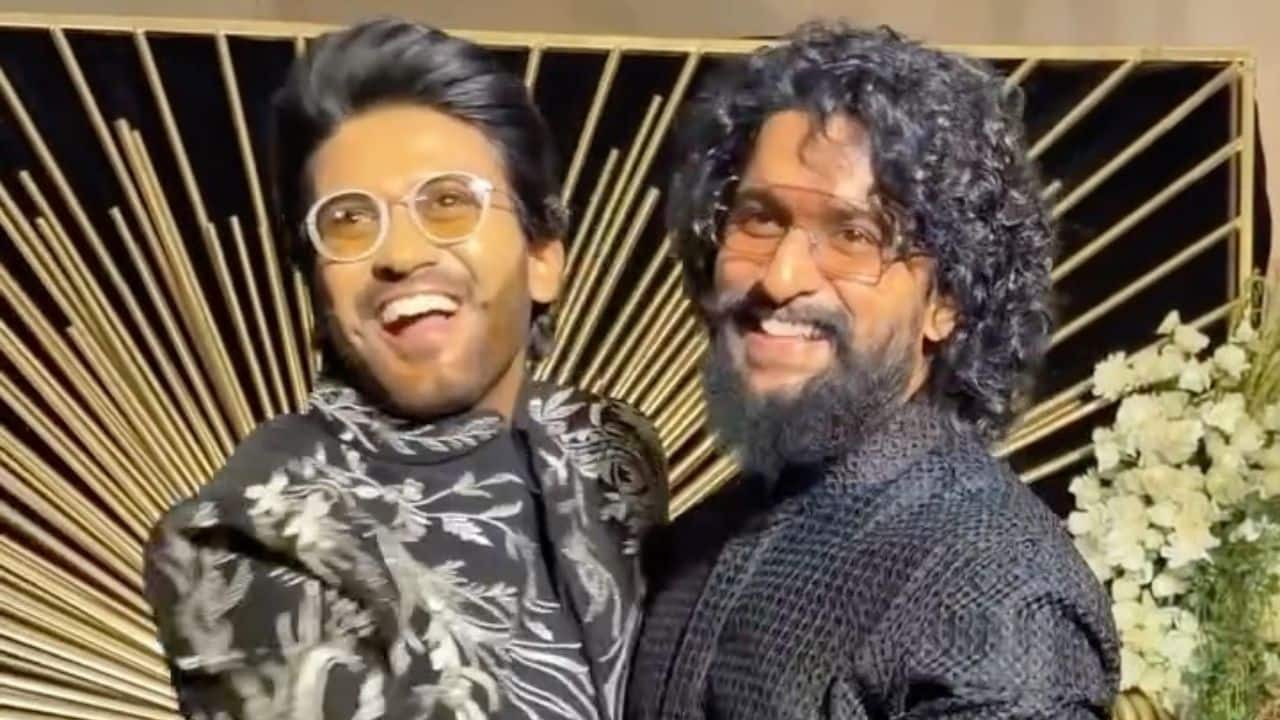 Nani and Naveen Polishetty Actors Nani and Naveen Polishetty shared a light-hearted moment as they arrived for the reception and posed for photographers. Their camaraderie added a fun and relaxed element to the otherwise glamorous evening.