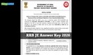 RRB JE Answer Key 2026 (OUT): Direct link to download CBT 1 response sheet and raise objections here