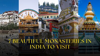 From the dramatic hilltop setting of Thiksey Monastery to the ancient murals of Tabo Monastery, these monasteries showcase India’s rich Buddhist heritage and stunning Himalayan landscapes.