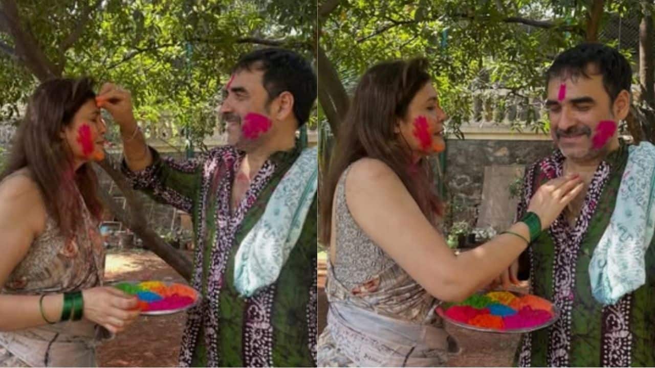 Pankaj Tripathi and wife Mridula Tripathi celebrate Holi with simplicity and love, see pics