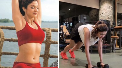 How did Shilpa Shetty lose 21 kg after pregnancy? Celebrity trainer Vinod Channa revealed that the transformation came from structured workouts, functional training, and a disciplined diet (Pics: theshilpashetty/ instagram)