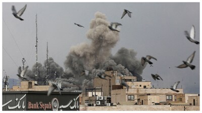 Smoke rises over Tehran following an explosion, after Israel and US launched strikes. (Courtesy: Reuters photo)