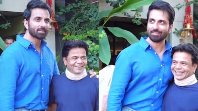 Rajpal Yadav and Sonu Sood pose together