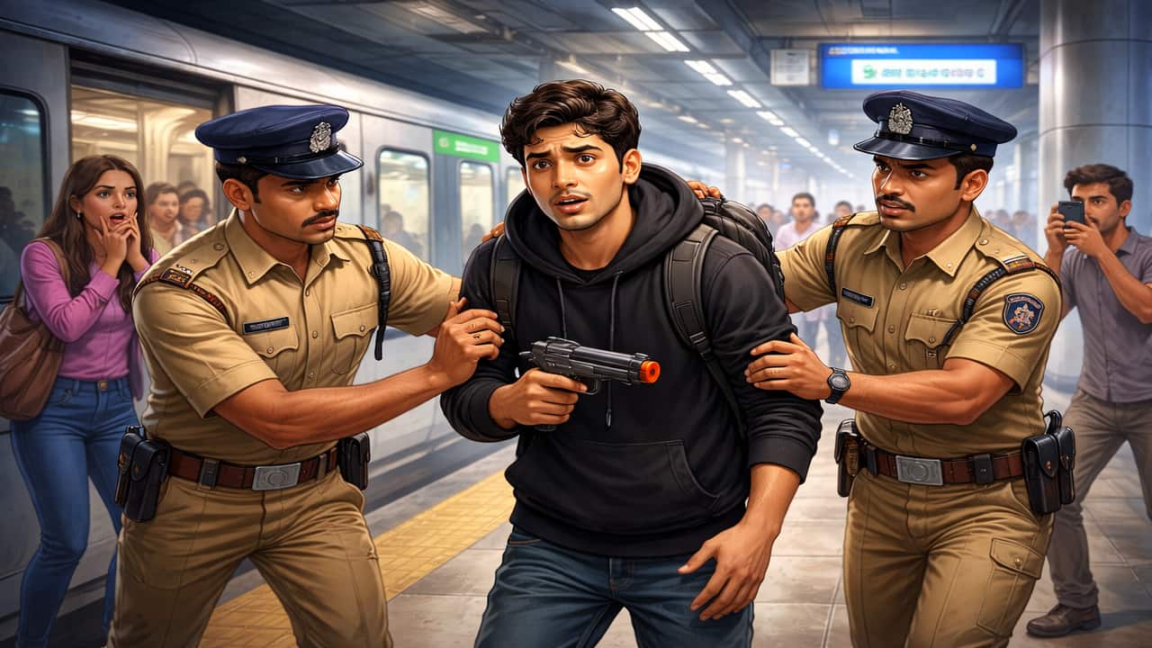 Man pulls toy gun prank in Bengaluru Metro, police track and arrest him after video goes viral