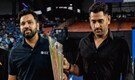 WATCH: MS Dhoni and Rohit Sharma walk out with T20 World Cup Trophy before India-New Zealand final