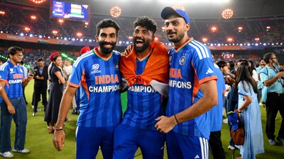 Jasprit Bumrah, Mohammed Siraj, Axar Patel (BCCI Photo)