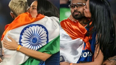 Hardik Pandya celebrates ICC Men's T20 World Cup 2026 win 