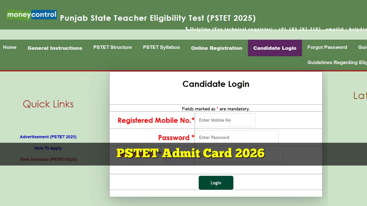 PSTET Admit Card 2026 released @ pstet2025.org, direct link to Punjab TET hall ticket here