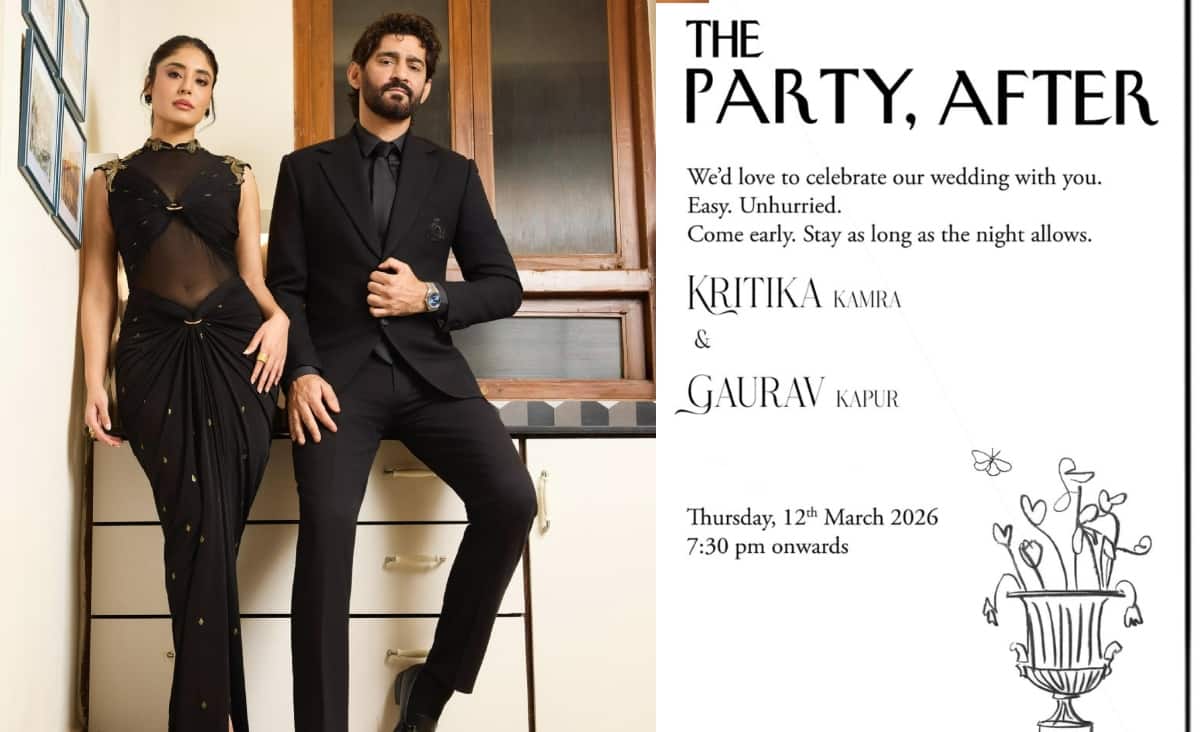Kritika Kamra, Gaurav Kapur send a quirky post wedding invite to friends, decide to skip a formal reception