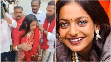 Viral Mahakumbh girl takes police protection from father, marries partner Farman Khan in Kerala. Video