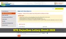 RTE Rajasthan Lottery Result 2026 released for 6.34 lakh applicants @ rajpsp.nic.in, direct link here