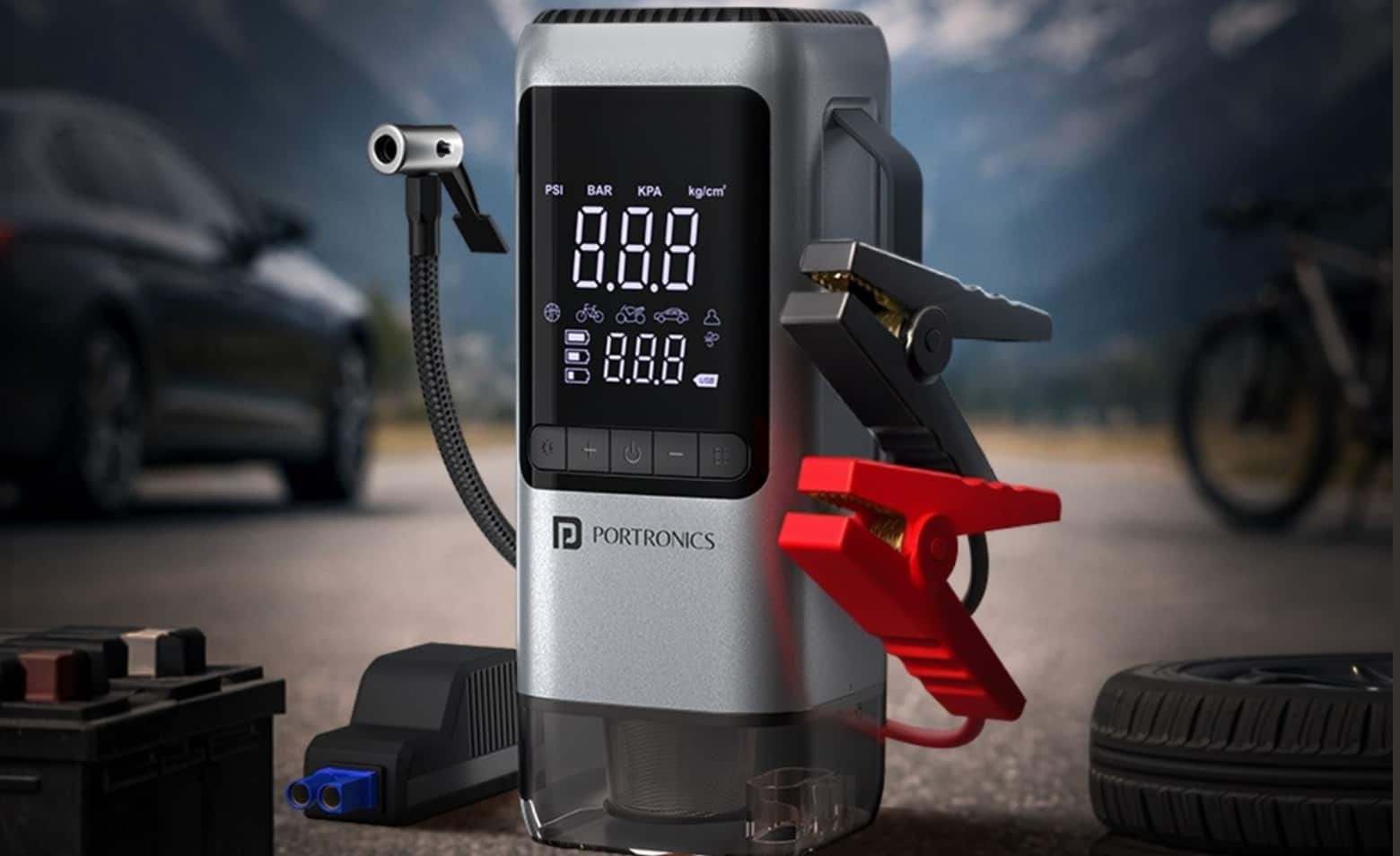 Portronics launches Vayu Cop 6-in-1 car emergency utility station with tyre inflator, vacuum cleaner and jump starter