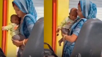 Woman puts child in scooter storage in viral video, sparks outrage online: 'Heartbreaking and dangerous'