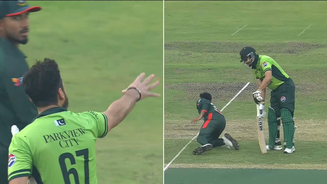 Drama in Bangladesh–Pakistan match as Mehidy Hasan Miraz’s controversial run-out of Salman Agha sparks on-field spat