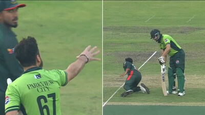 Controversial run-out sparks heated exchange between Mehidy Hasan Miraz and Salman Agha in Bangladesh vs Pakistan clash. (Photo: X)