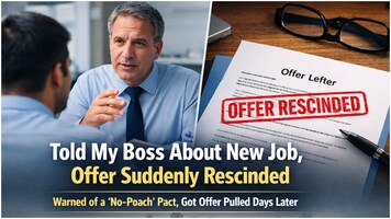 'Lesson learned': Employee says job offer was withdrawn after telling boss about new company