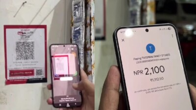 Indian traveller makes seamless UPI payment at Nepali local shop. (Image: anshumanbhagat619/ Instagram)