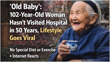 'Old baby': 102-year-old woman has not visited hospital in 50 years, drinks alcohol and eats meat