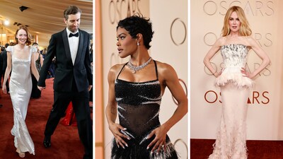 Teyana, Nicole and Emma Stone on the red carpet of  Oscars 2026. (Photo: Reuters) 