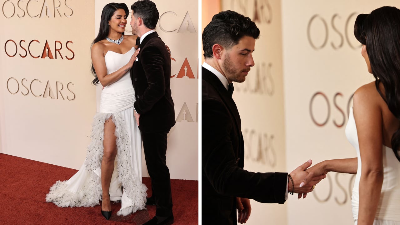 Priyanka Chopra dazzled in a strapless white Dior gown. 