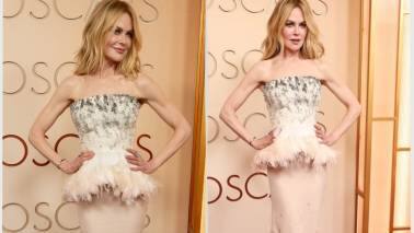 Nicole Kidman in strapless Chanel dress 
