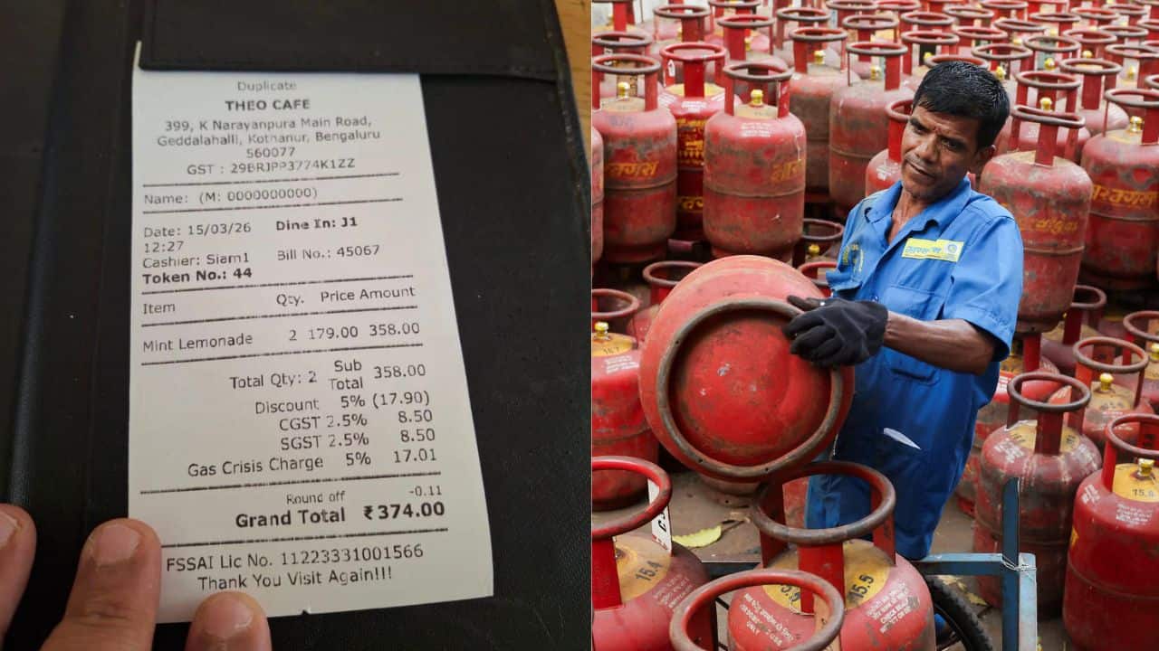 Bengaluru restaurant adds ‘gas crisis charge’ to bill amid LPG supply crisis; internet reacts