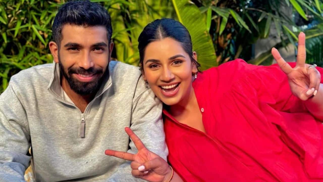 Jasprit Bumrah’s wife Sanjana Ganesan trolls him over ‘kidney touching’ anniversary post; pacer’s two-word caption goes viral