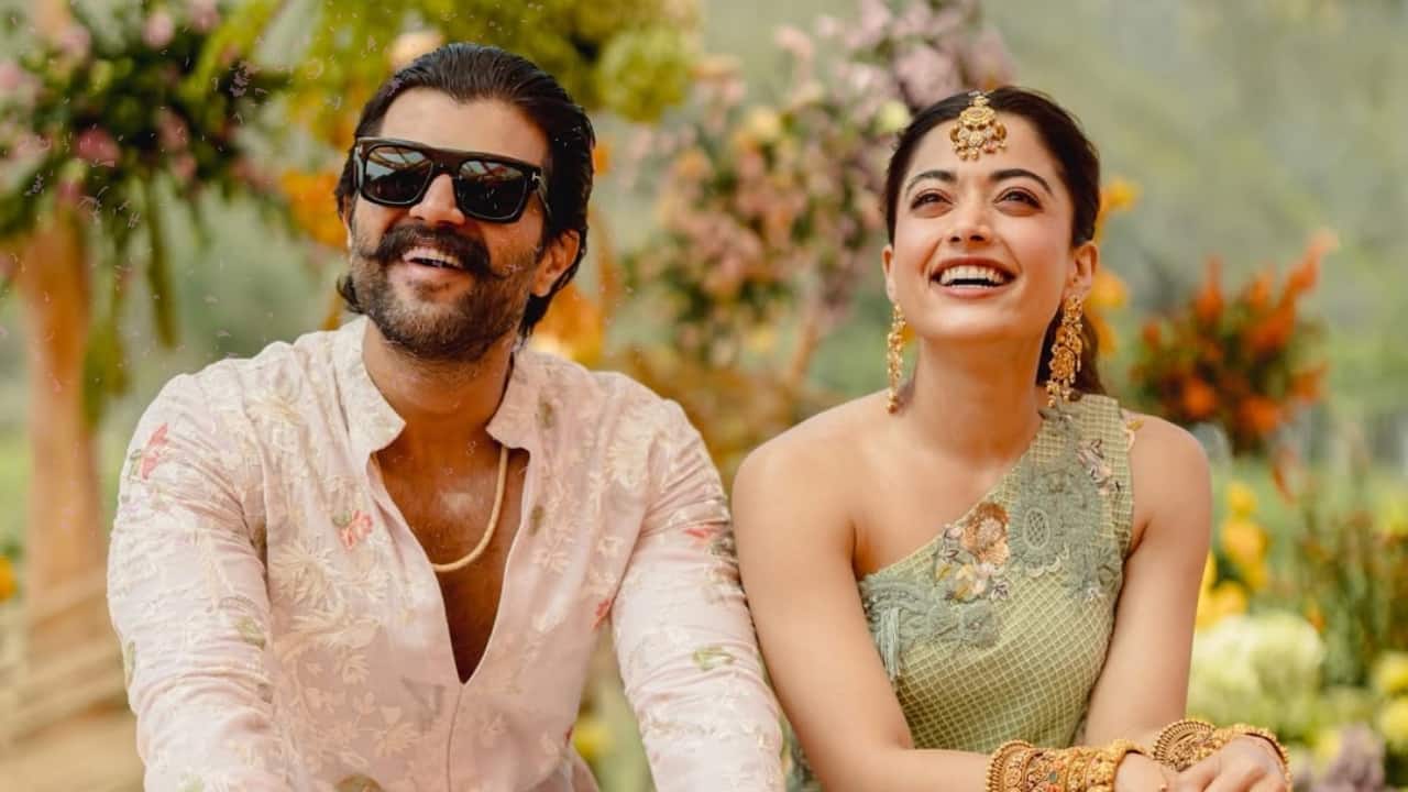 Rashmika Mandanna-Vijay Deverakonda's haldi ceremony was all about dreamy boat entry and splash of colours, see pics