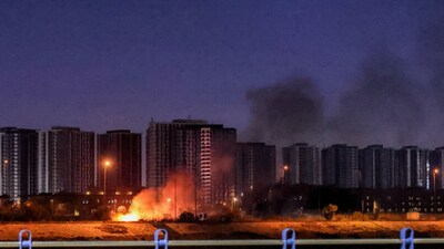 Visuals of attack during war