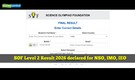 SOF Level 2 Result 2026 declared for NSO, IMO, IEO @ results.sofworld.org, direct link to scorecard here