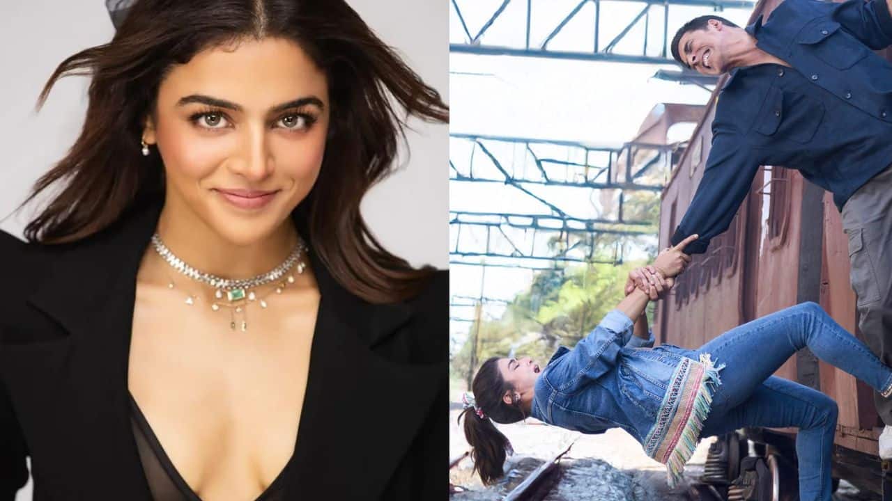 Wamiqa Gabbi pulls off a daring stunt in Bhooth Bangla, co-star Akshay Kumar backs her on set