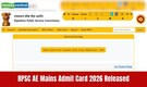 RPSC AE Mains Admit Card 2026 out at rpsc.rajasthan.gov.in; direct link here to download hall ticket