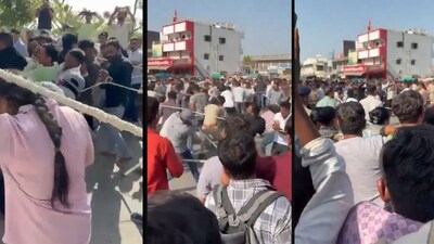 Gujarat Chaos: Sword-Wielding Mob Forces Cops to Flee; Culprits Frog-Marched on Streets