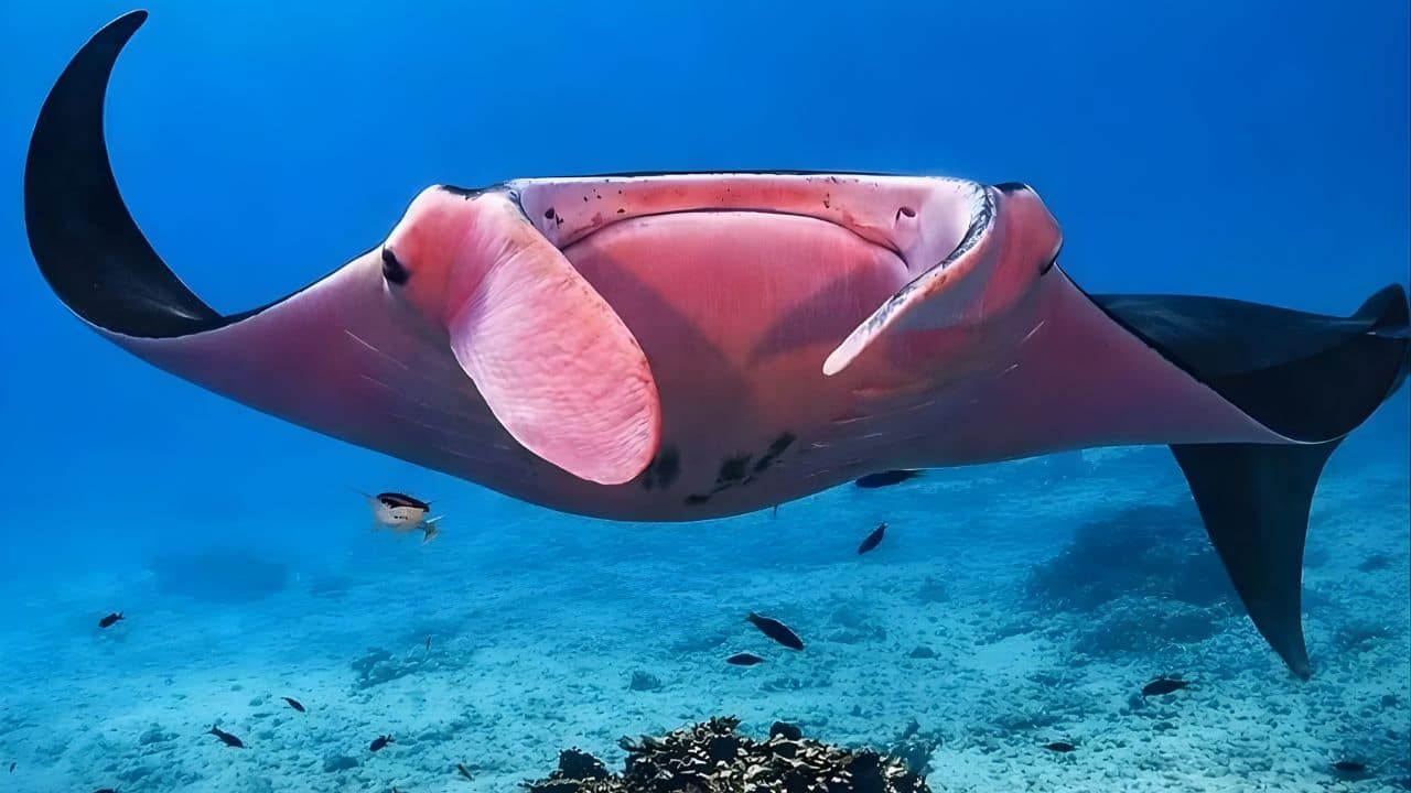 Meet Inspector Clouseau: This 3.3-meter male is world’s only known pink manta ray found in the Great Barrier Reef