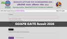 GOAPS GATE Result 2026 declared @ goaps.iitg.ac.in, direct link here
