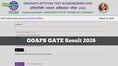 GOAPS GATE Result 2026 declared @ goaps.iitg.ac.in, direct link here