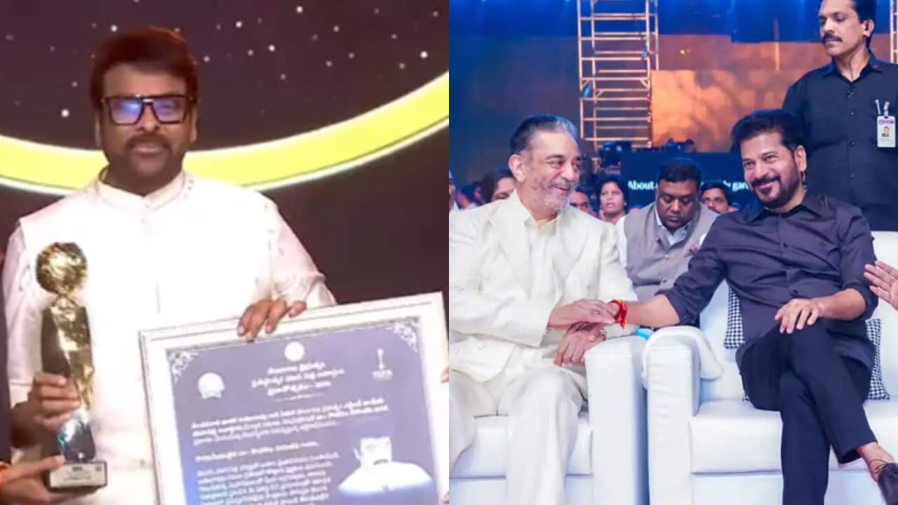 Telangana Gaddar Film Awards: Chiranjeevi takes home NTR National Award, Madhuri Dixit and Kamal Haasan attend