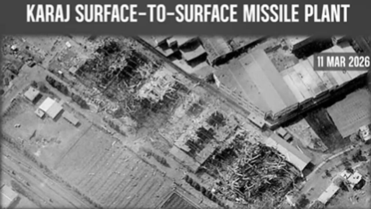 US strikes Iran’s Karaj missile plant under Operation Epic Fury, releases before and after footage