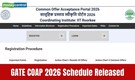 GATE COAP 2026 schedule out: Round 1 begins on May 11, check full counselling dates; direct link here