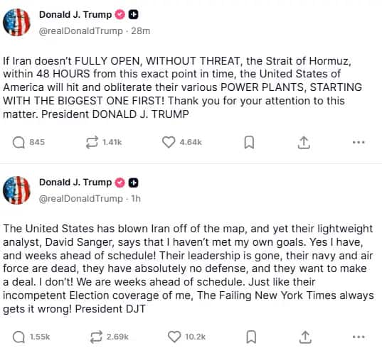trump posts