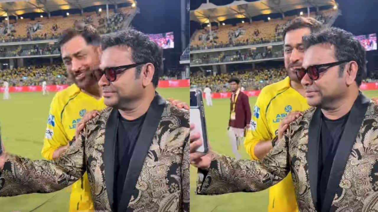 AR Rahman meets MS Dhoni at CSK’s ROAR 2026 event; fans call it ‘Two legends in one frame’
