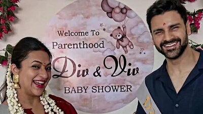 Divyanka Tripathi and hubby Vivek Dahiya at their baby shower 