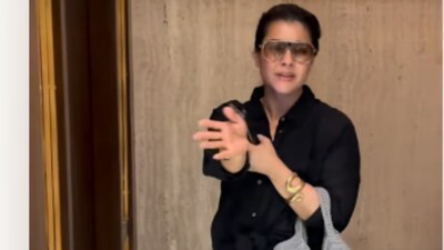 Kajol asks paparazzi to stop filming, during her visit to Manish Malhotra’s house; watch viral video