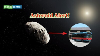 Asteroid 2026 FQ2, about the size of a bus, will fly past Earth on March 24. (Representative Image: Canva)
