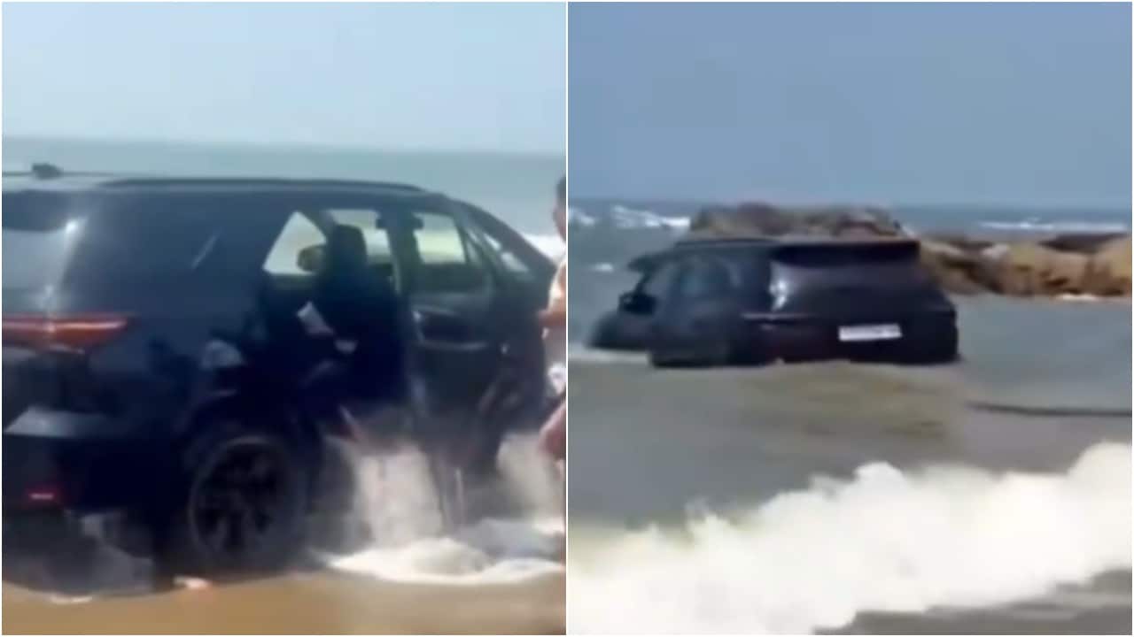 'Go Goa Gone': 22-year-old booked for driving Toyota Fortuner on beach. SUV fills with water, gets stuck
