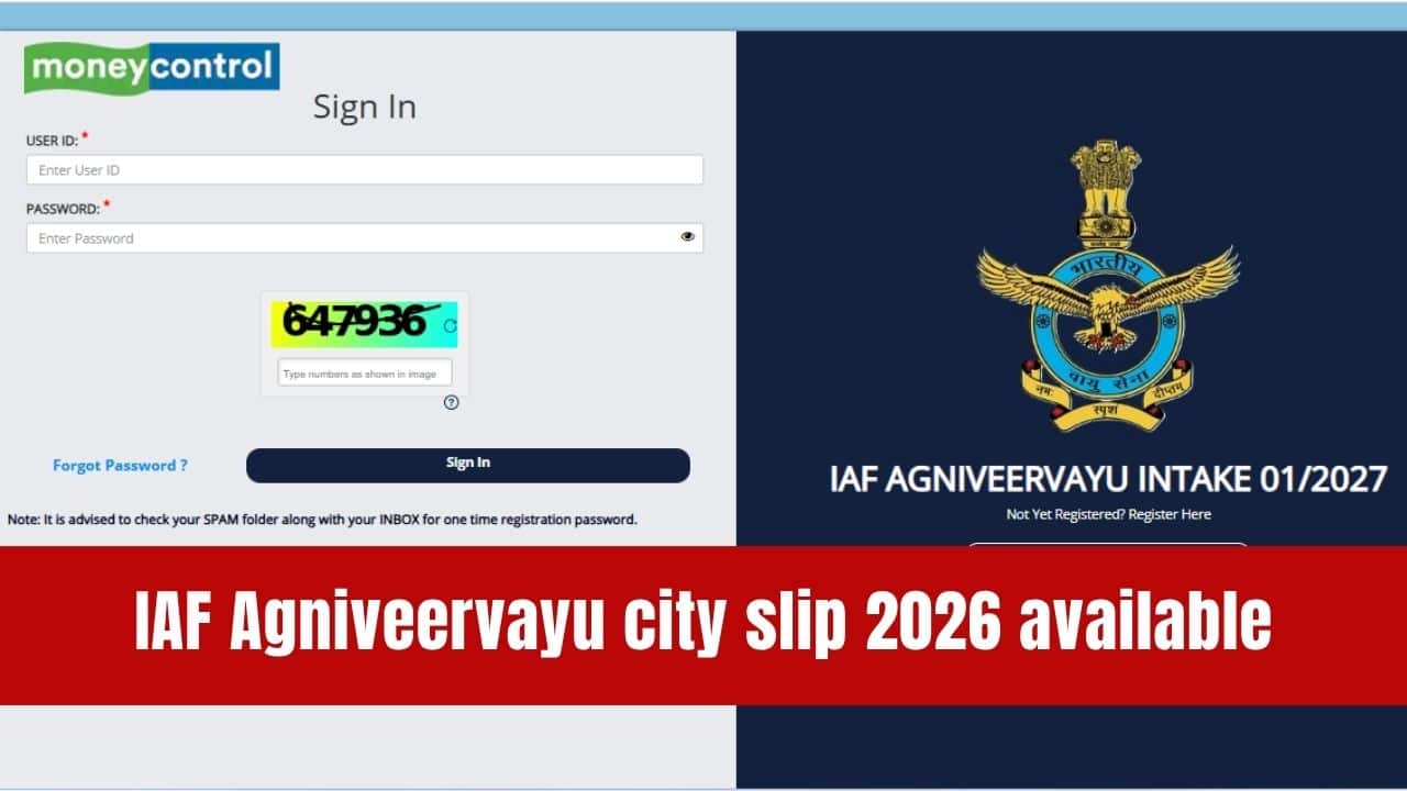 IAF Agniveervayu City Slip 2026 out for Phase I; check allotted exam city, direct link here