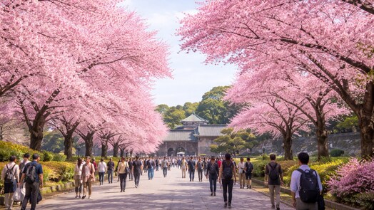 Tokyo cherry blossom season 2026: Imperial Palace’s rare Inui Street opening draws global attention