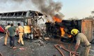 Andhra bus fire: 14 burnt alive after collision with lorry; horrific visuals show bus engulfed in flames