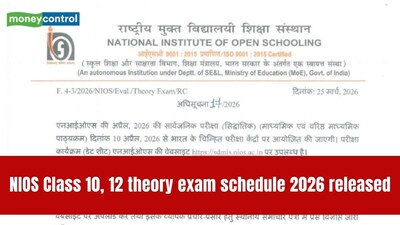 NIOS 10th, 12th Date Sheet 2026 for theory exams out