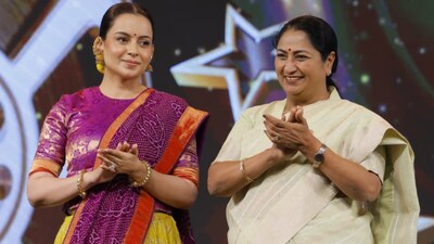 Kangana Ranaut stuns in South Indian-style lehenga at IFFD 2026, lights lamp with Delhi CM Rekha Gupta - See pics